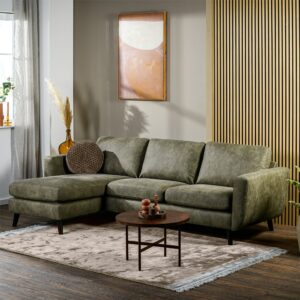 Haluta - Hoekbank Job – 258 x 155 x 83 cm – Groen – Links