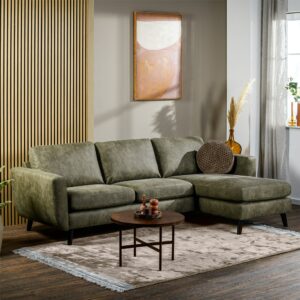 Haluta - Hoekbank Job – 258 x 155 x 83 cm – Groen – Rechts