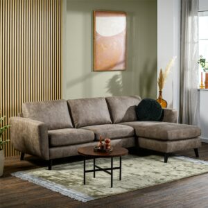 Haluta - Hoekbank Job – 258 x 155 x 83 cm – Taupe – Rechts